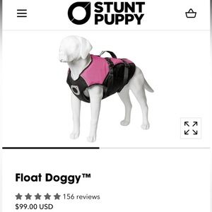NWT Stunt Puppy Pink Life Jacket, L